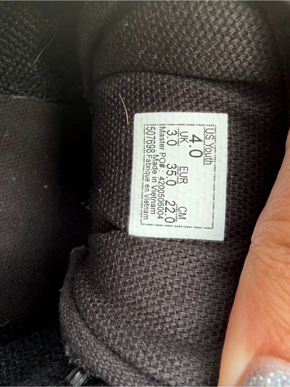Vans Children’s Authentic Canvas Sneakers - Black
